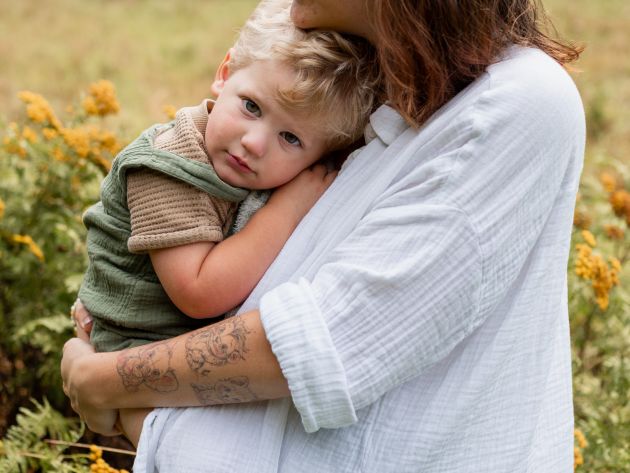 Séance photo maman bambin champêtre